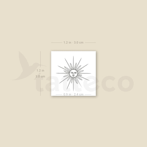 Small Inti Sun Temporary Tattoo - Set of 3