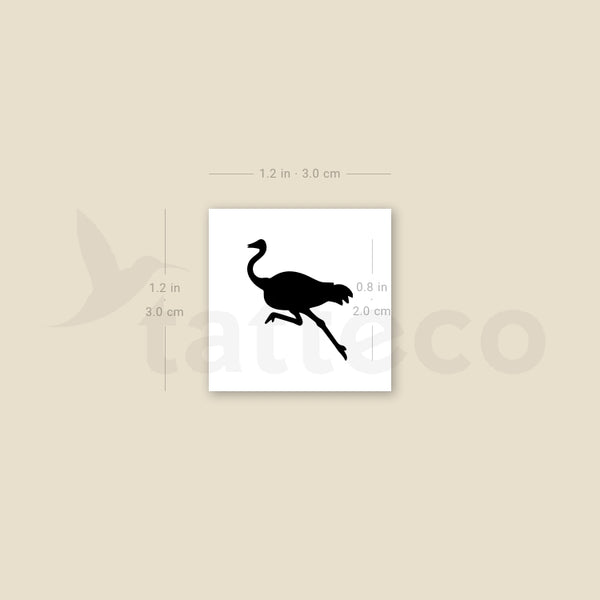 Ostrich Temporary Tattoo - Set of 3