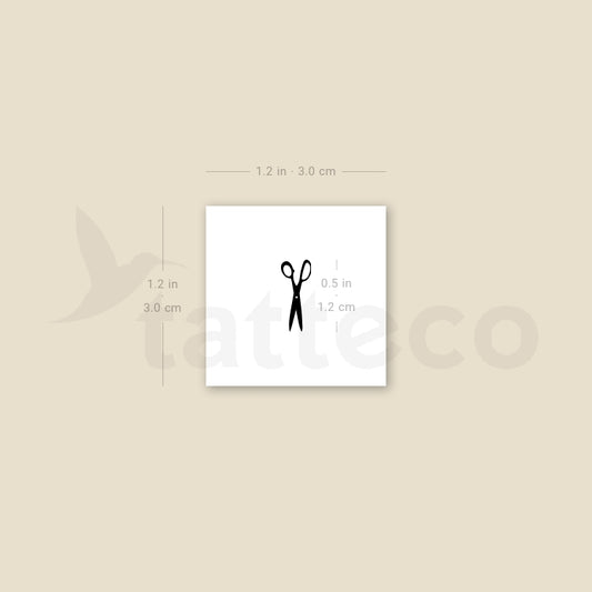 Tiny Scissors Temporary Tattoo - Set of 3