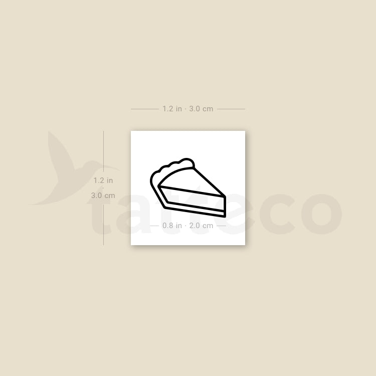 Pie Slice Temporary Tattoo - Set of 3