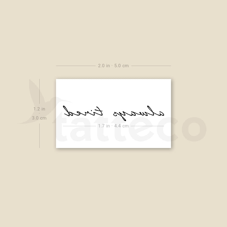 Tatuaje temporal "Siempre cansado" - Juego de 3