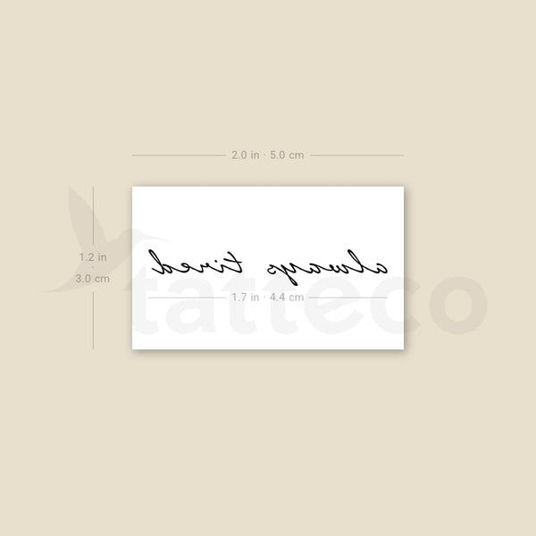 Always Tired Temporary Tattoo - Set of 3