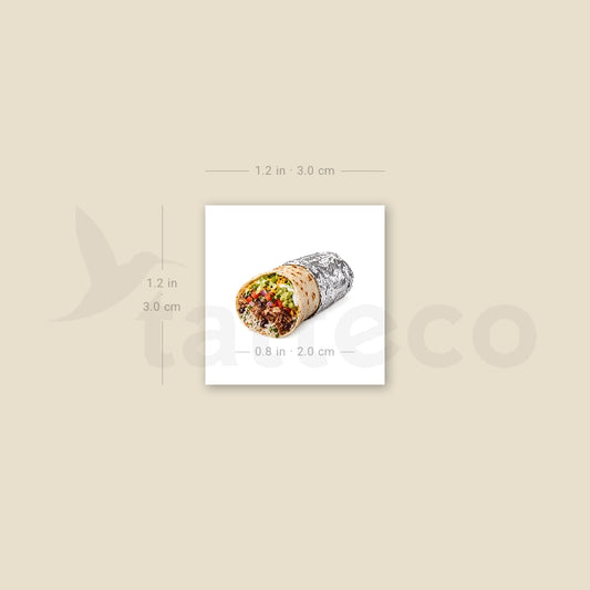 Burrito Temporary Tattoo - Set of 3