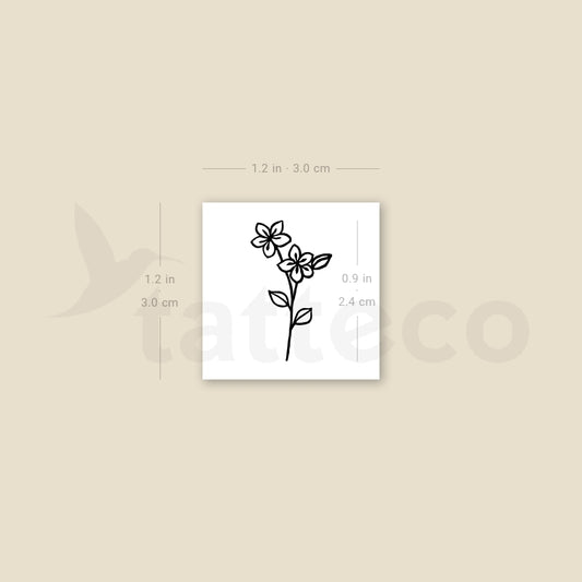 Tiny Flowers Temporary Tattoo - Set of 3