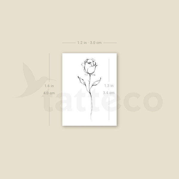 Rose By Stefano Mazza Temporary Tattoo - Set of 3