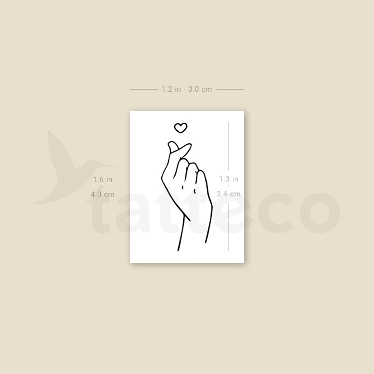 Korean ILY Temporary Tattoo - Set of 3