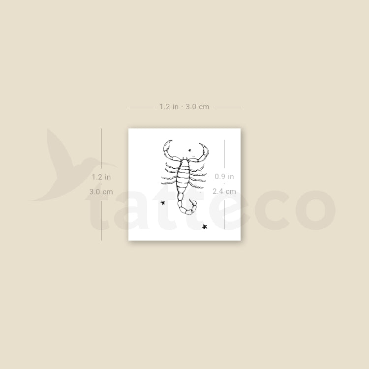 Little Scorpion By Stefano Mazza Temporary Tattoo - Set of 3