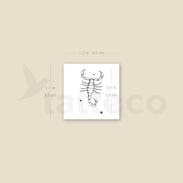 Little Scorpion By Stefano Mazza Temporary Tattoo - Set of 3