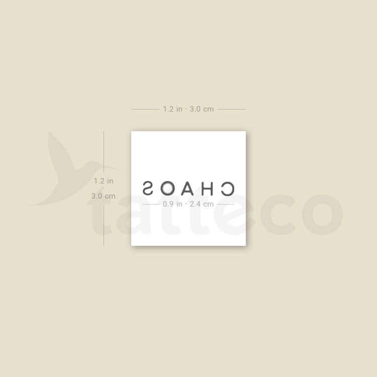 Chaos By Stefano Mazza Temporary Tattoo - Set of 3