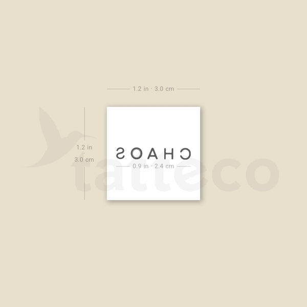 Chaos By Stefano Mazza Temporary Tattoo - Set of 3