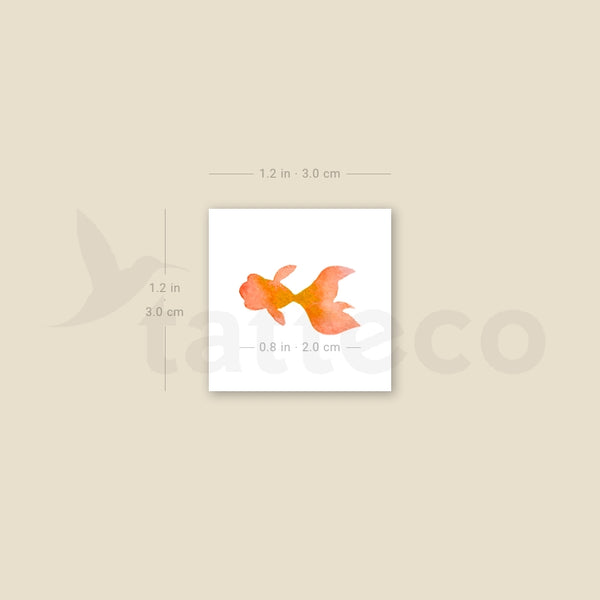 Telescope Goldfish Temporary Tattoo - Set of 3