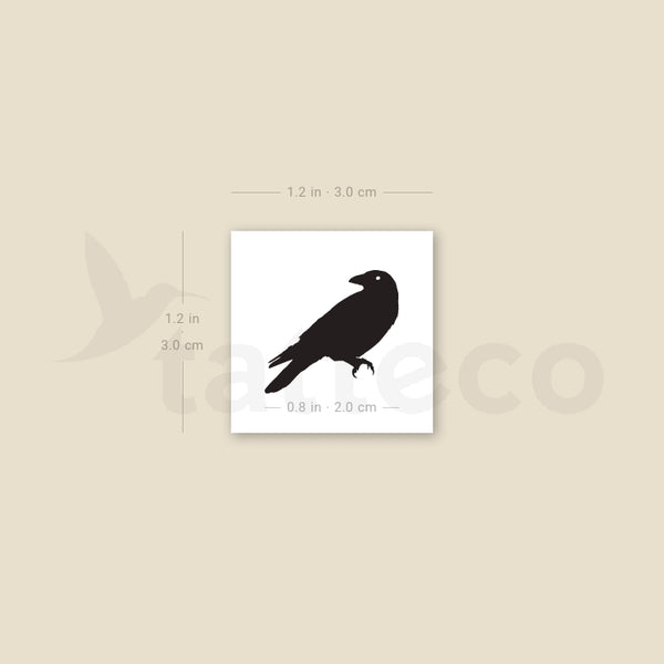 Small Crow Temporary Tattoo - Set of 3