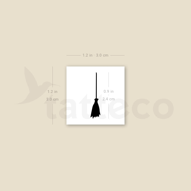 Broomstick Temporary Tattoo - Set of 3