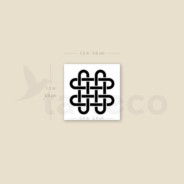 Quadruple Solomon's Knot Temporary Tattoo - Set of 3