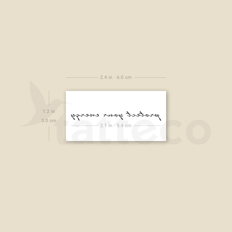 Protect Your Energy Temporary Tattoo - Set of 3