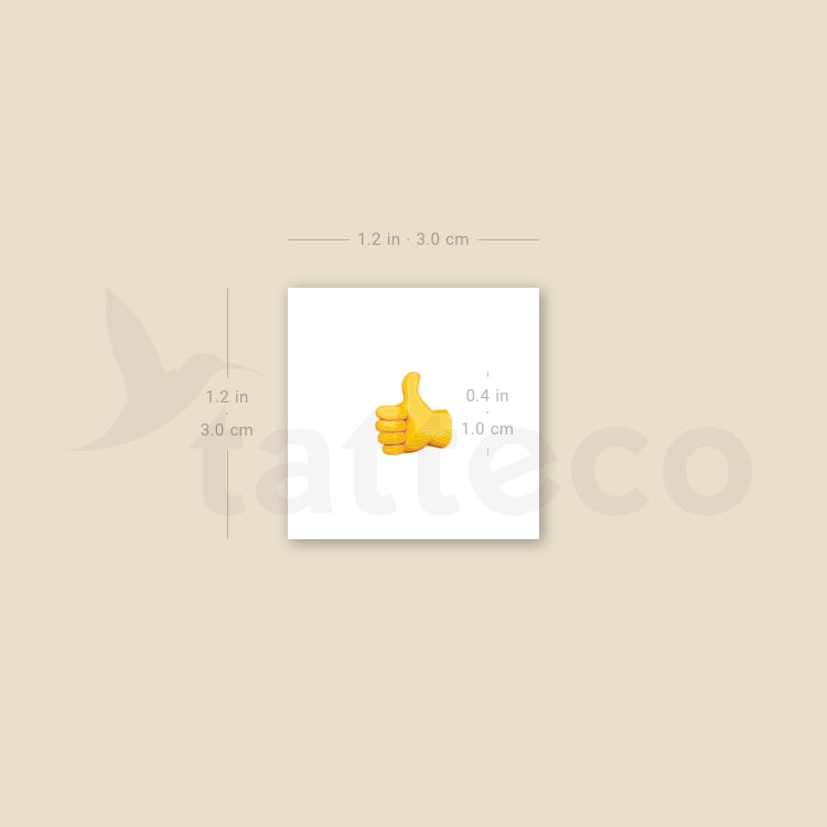 Thumb Up Emoji Temporary Tattoo - Set of 3