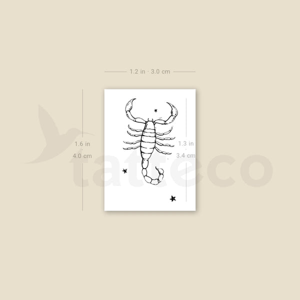 Scorpion By Stefano Mazza Temporary Tattoo - Set of 3