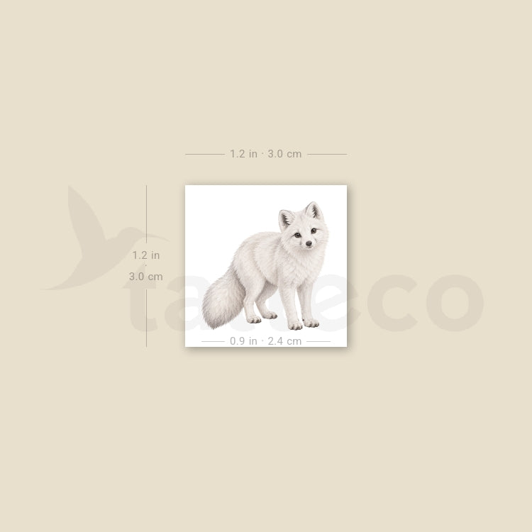 Arctic Fox Temporary Tattoo - Set of 3
