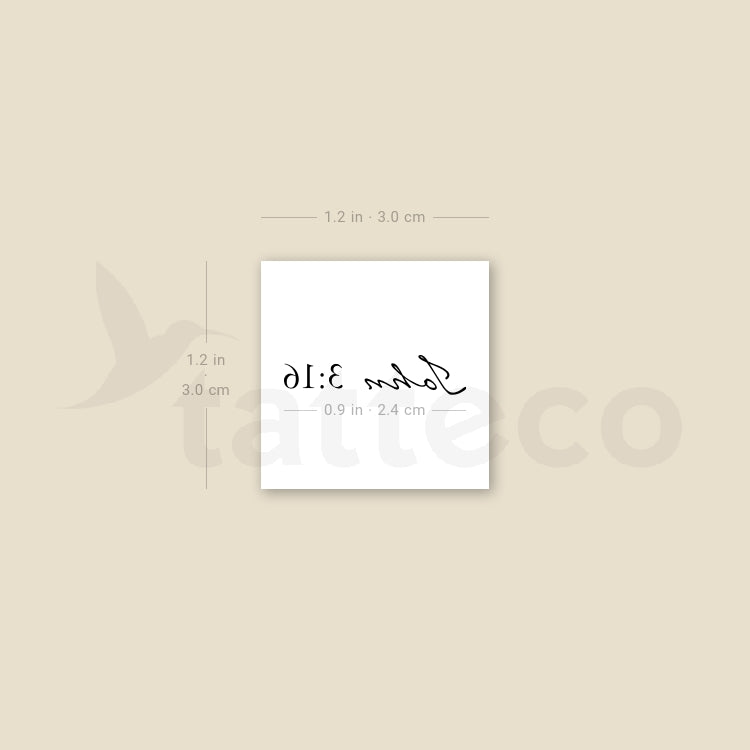 John 3:16 Temporary Tattoo - Set of 3