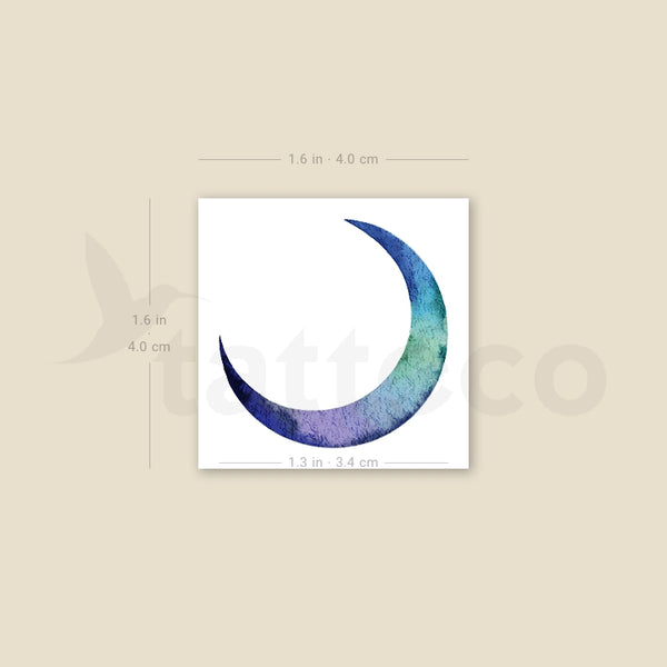 Crescent Moon By Ann Lilya Temporary Tattoo - Set of 3