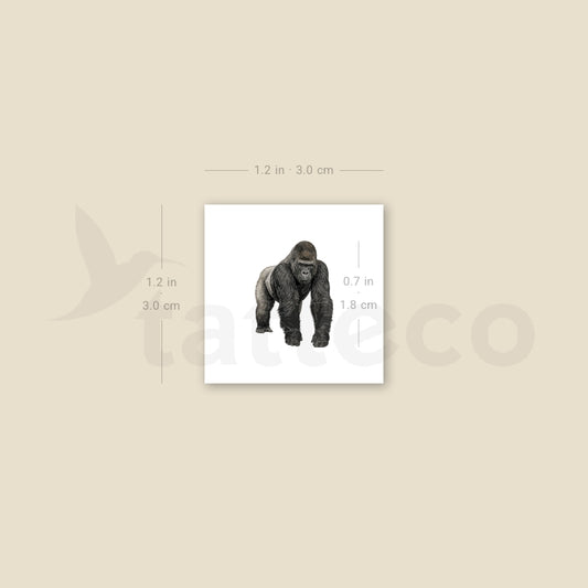 Gorilla Temporary Tattoo - Set of 3