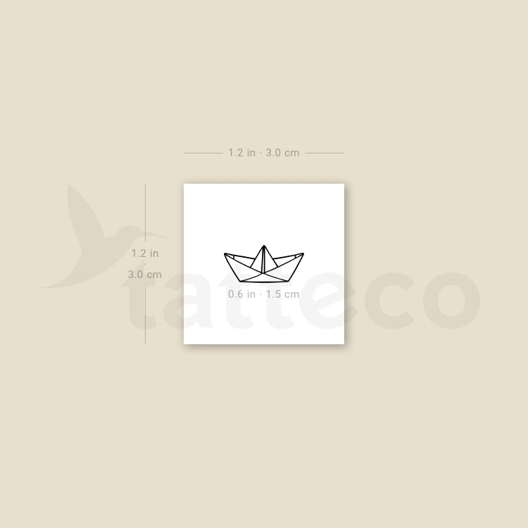 Little Paper Boat Temporary Tattoo - Set of 3
