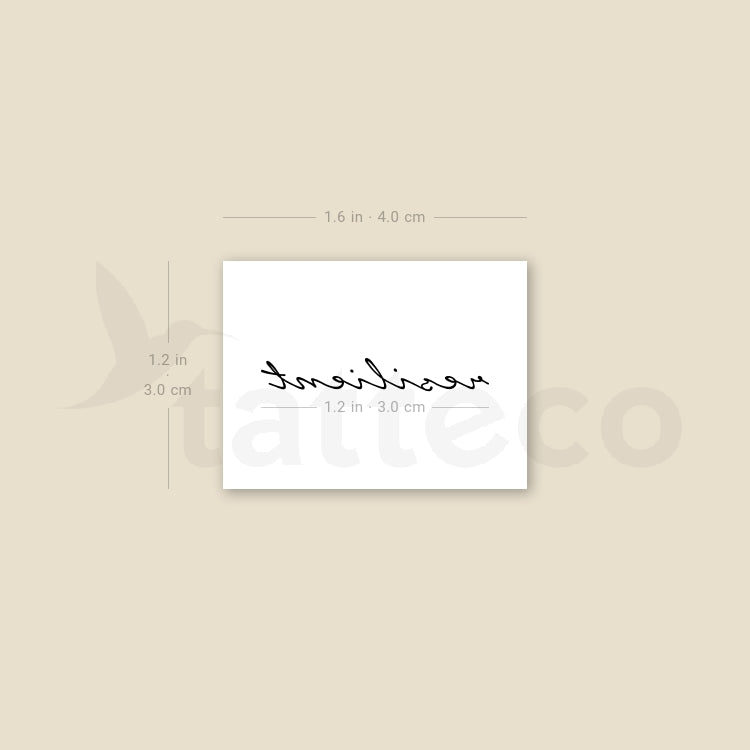 Resilient Temporary Tattoo - Set of 3