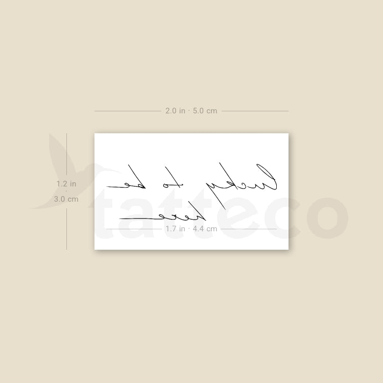 Lucky To Be Here... Temporary Tattoo By M3.Ink - Set of 3