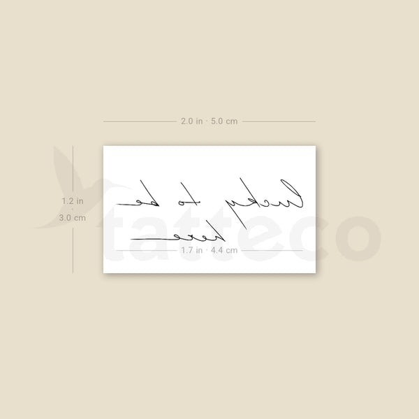 Lucky To Be Here... Temporary Tattoo By M3.Ink - Set of 3