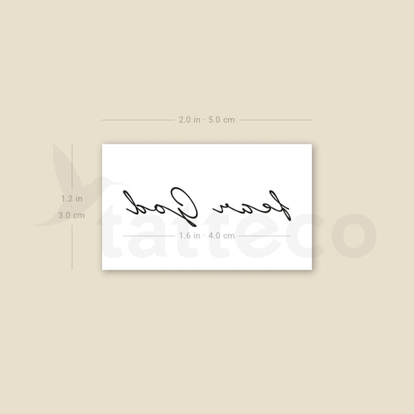 Fear God Temporary Tattoo - Set of 3