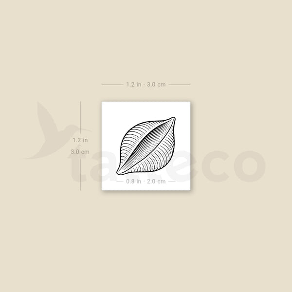Conchiglie Pasta Temporary Tattoo - Set of 3