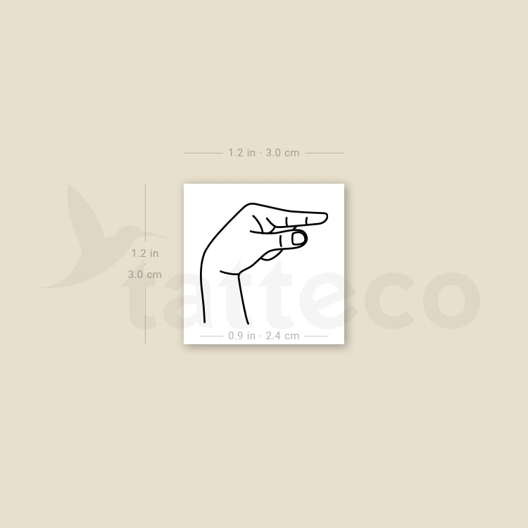 Sign Language G Temporary Tattoo - Set of 3 – Tatteco