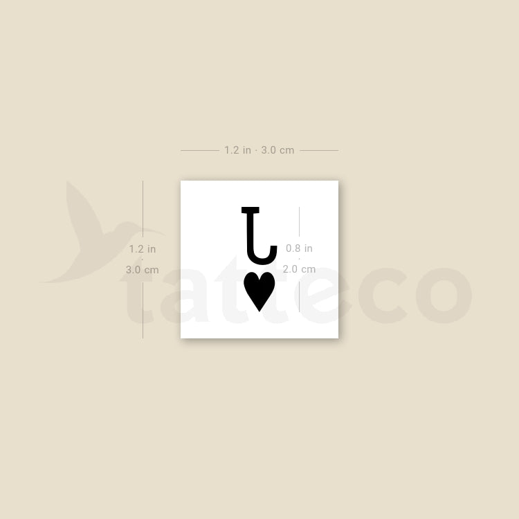 Black Jack Of Hearts Temporary Tattoo - Set of 3