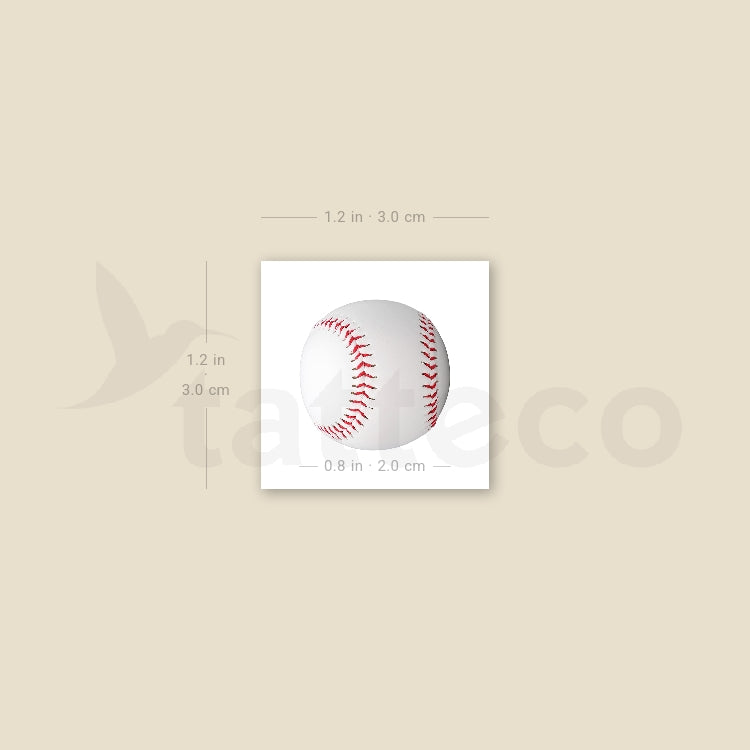 Baseball Temporary Tattoo - Set of 3