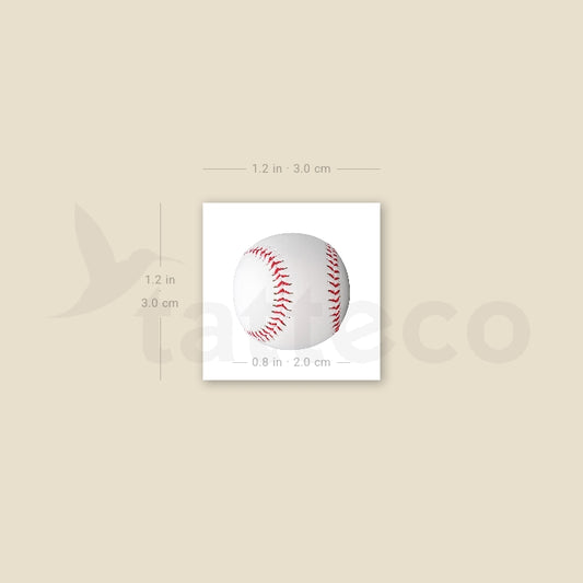 Baseball Temporary Tattoo - Set of 3