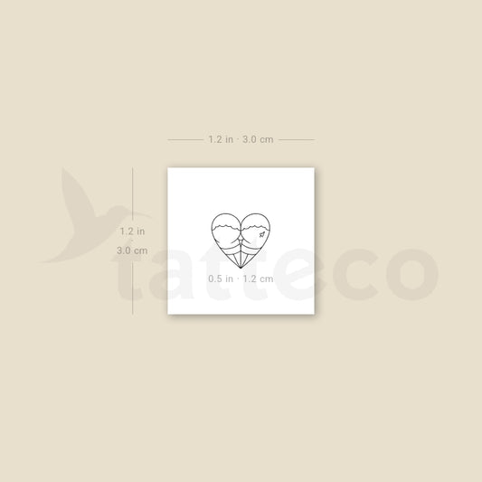 Booty Temporary Tattoo - Set of 3