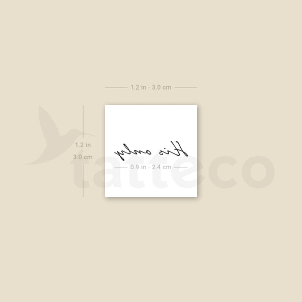 His Only Temporary Tattoo - Set of 3