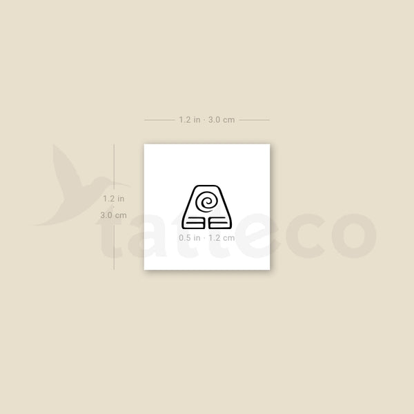 Avatar Earth Symbol Temporary Tattoo - Set of 3