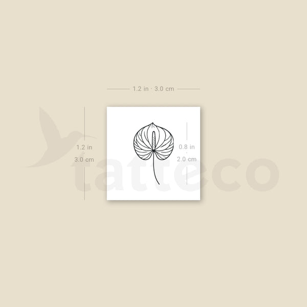 Anthurium Temporary Tattoo - Set of 3