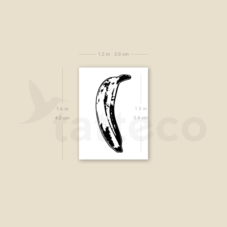 Banana Temporary Tattoo - Set of 3