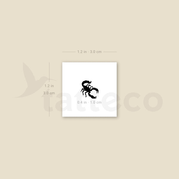 Tiny Scorpion Temporary Tattoo - Set of 3