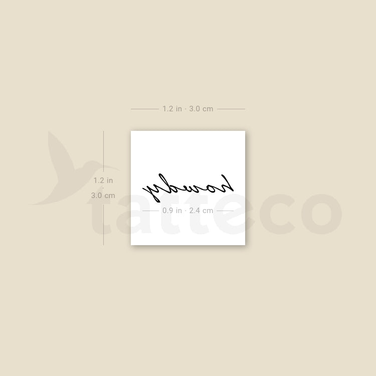 Tatuaje temporal "Hola" - Juego de 3