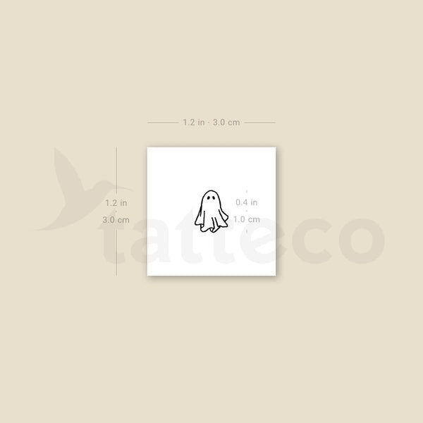 Small Ghost Temporary Tattoo - Set of 3