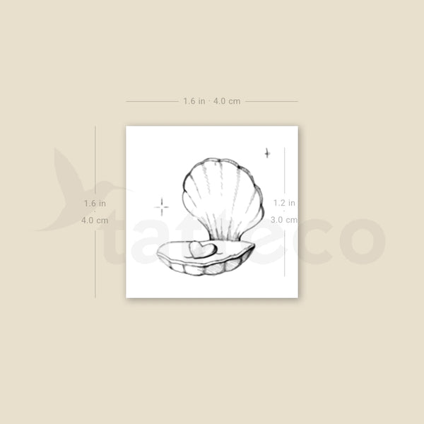 Scallop By Stefano Mazza Temporary Tattoo - Set of 3