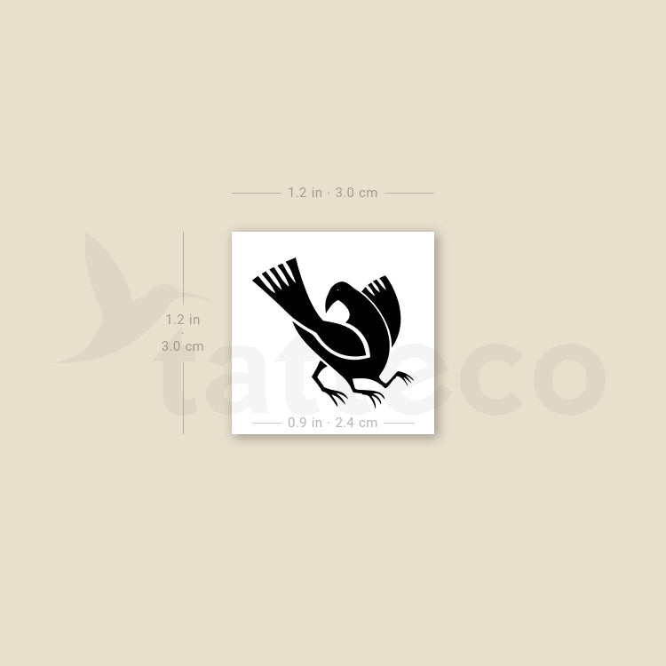 Tatuaje Temporal Yatagarasu - Conjunto de 3