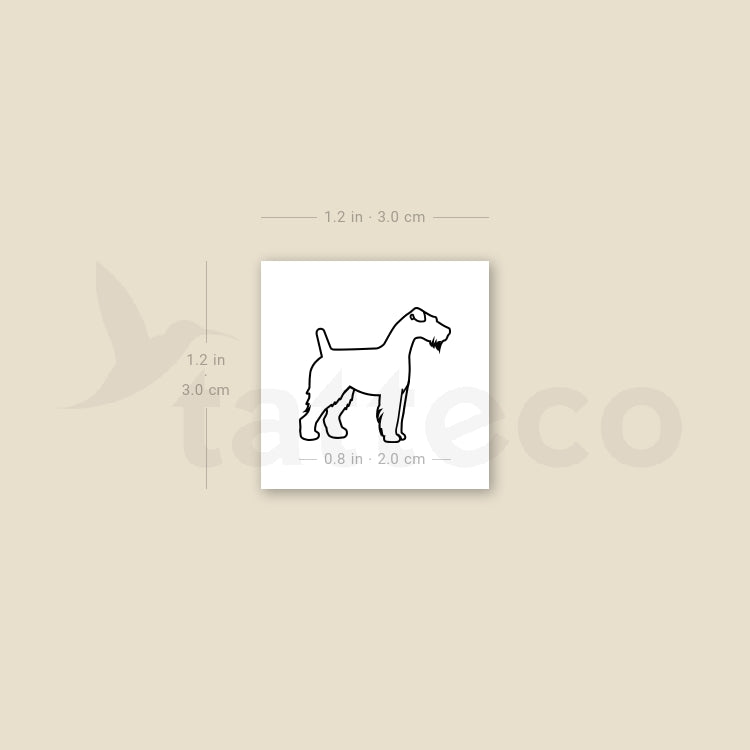 Tatuaje temporal de Fox Terrier - Juego de 3