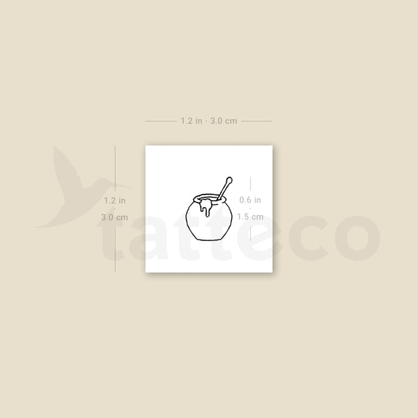Tiny Honey Pot Temporary Tattoo - Set of 3