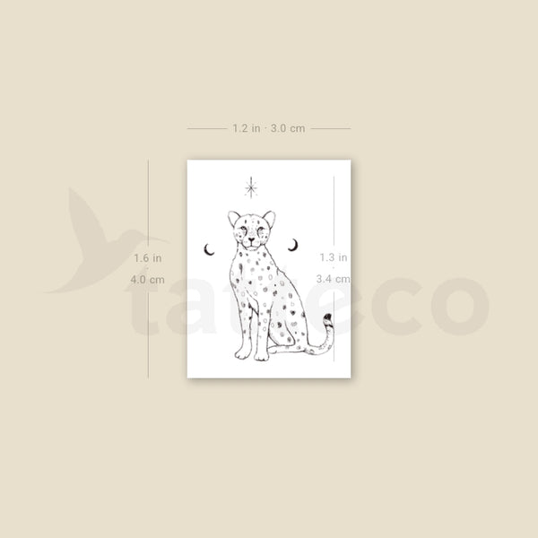 Cheetah By Stefano Mazza Temporary Tattoo - Set of 3