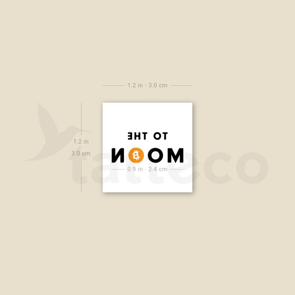 To The Moon Temporary Tattoo - Set of 3