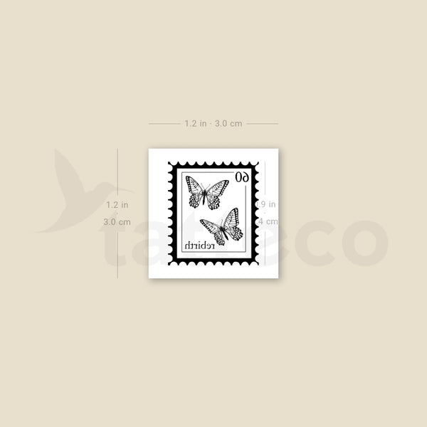 Small Butterfly Stamp Temporary Tattoo - Set of 3